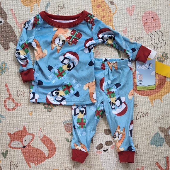 Bluey Other - Bluey Holiday Pajamas, 12 Months